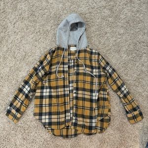 American eagle hooded flannel
